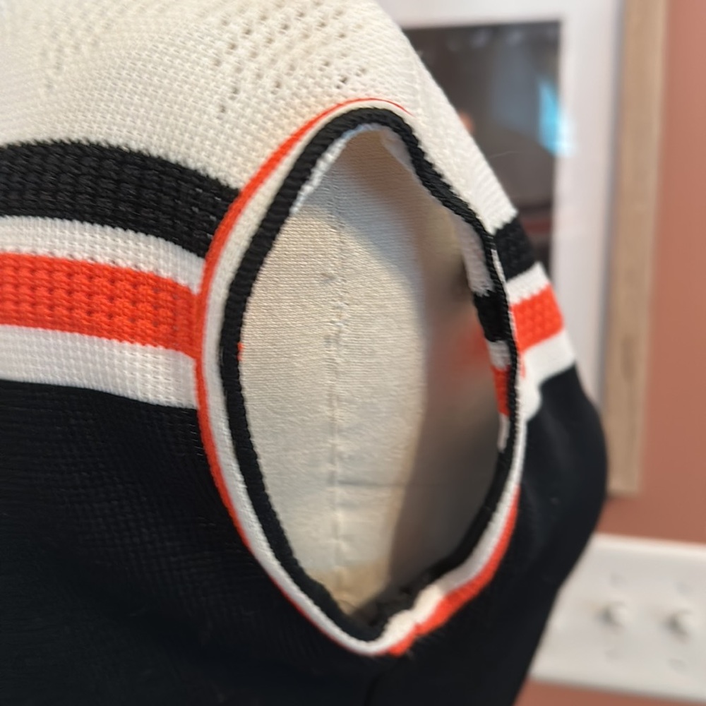 Vintage Bleeker Street polyester blend back zipper 10 capped sleeve knit dress - Picture 8 of 16